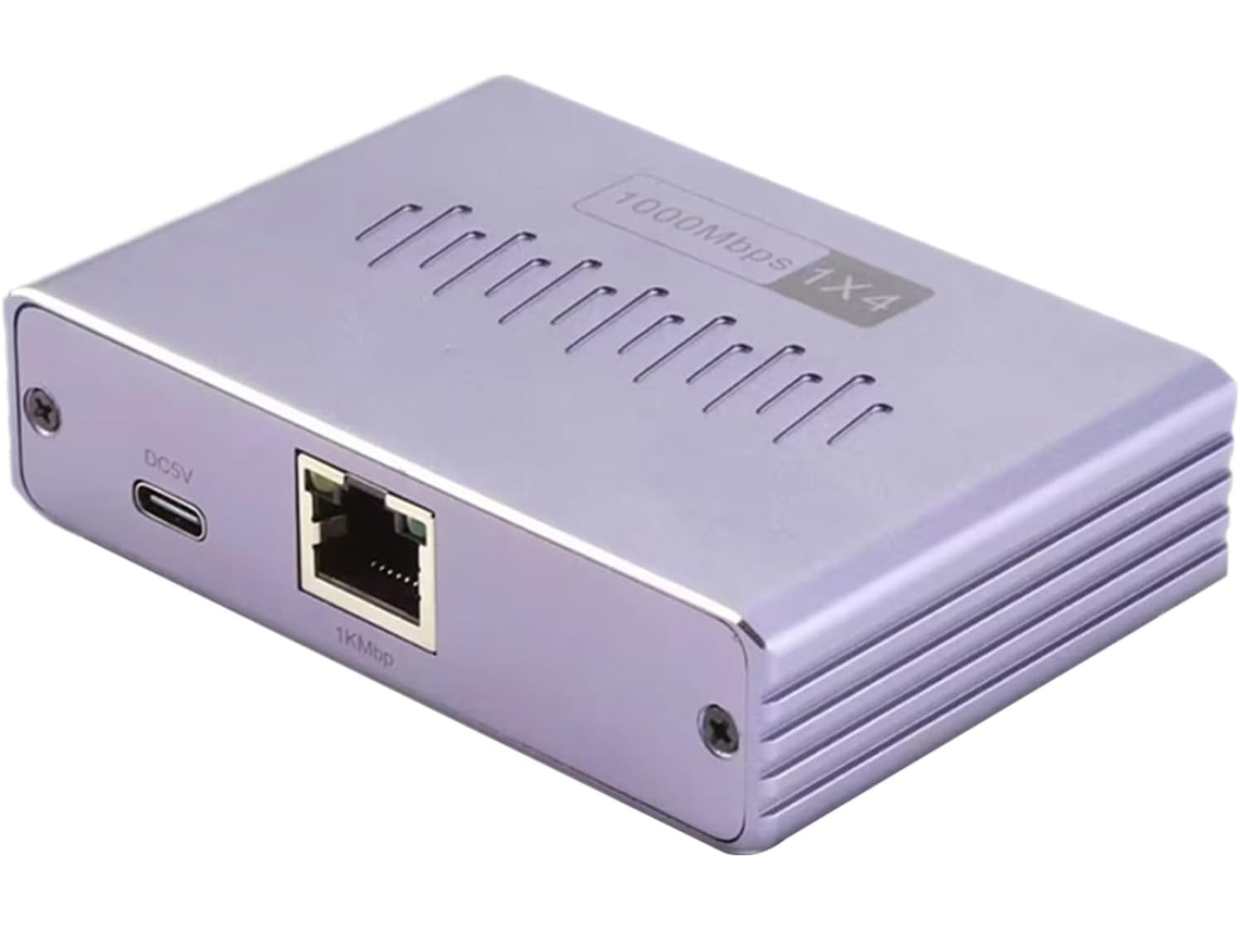 Divisor De Puerto Ethernet – Adaptador De Enrutador De Velocidad Gigabit De 1 A 4