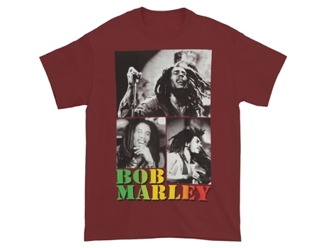 Camiseta ROCKINSTONE Bob Marley Collage (M)