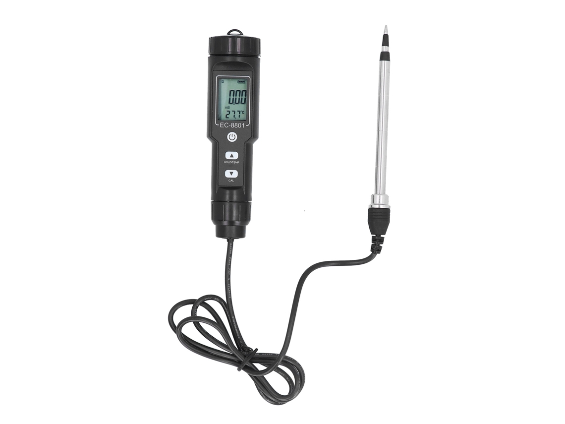 Medidor Portátil De Conductividad Eléctrica (ce) Del Suelo Y Medidor De Salinidad Con Sonda Para Jardinería, Plantas Y Agricultura.