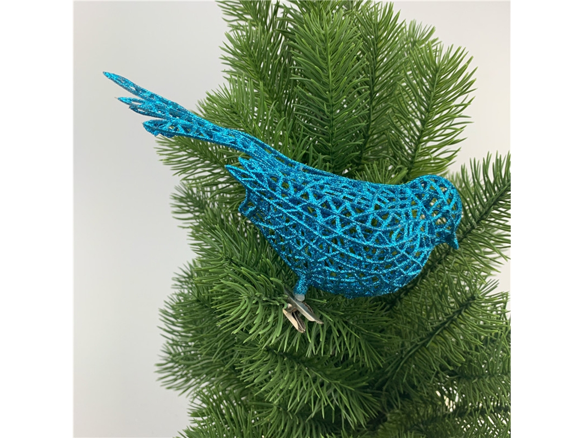 Adorno navideño con pájaro y pinza, envío gratis, tamaño 16 cm