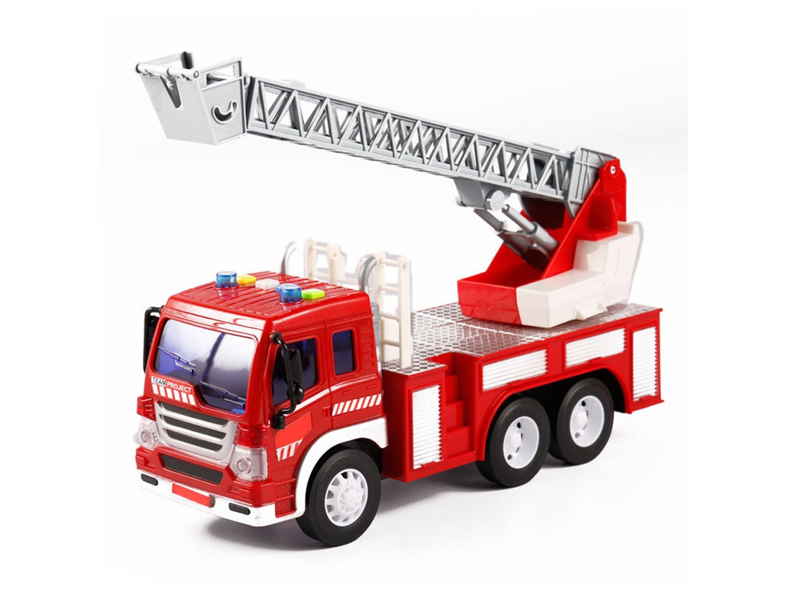 2026 Coche De Bomberos 1:16 Para Niños Juguete Con Sonido Y Luz, Vehículo Inercial Por Fricción Regalo Para Niños