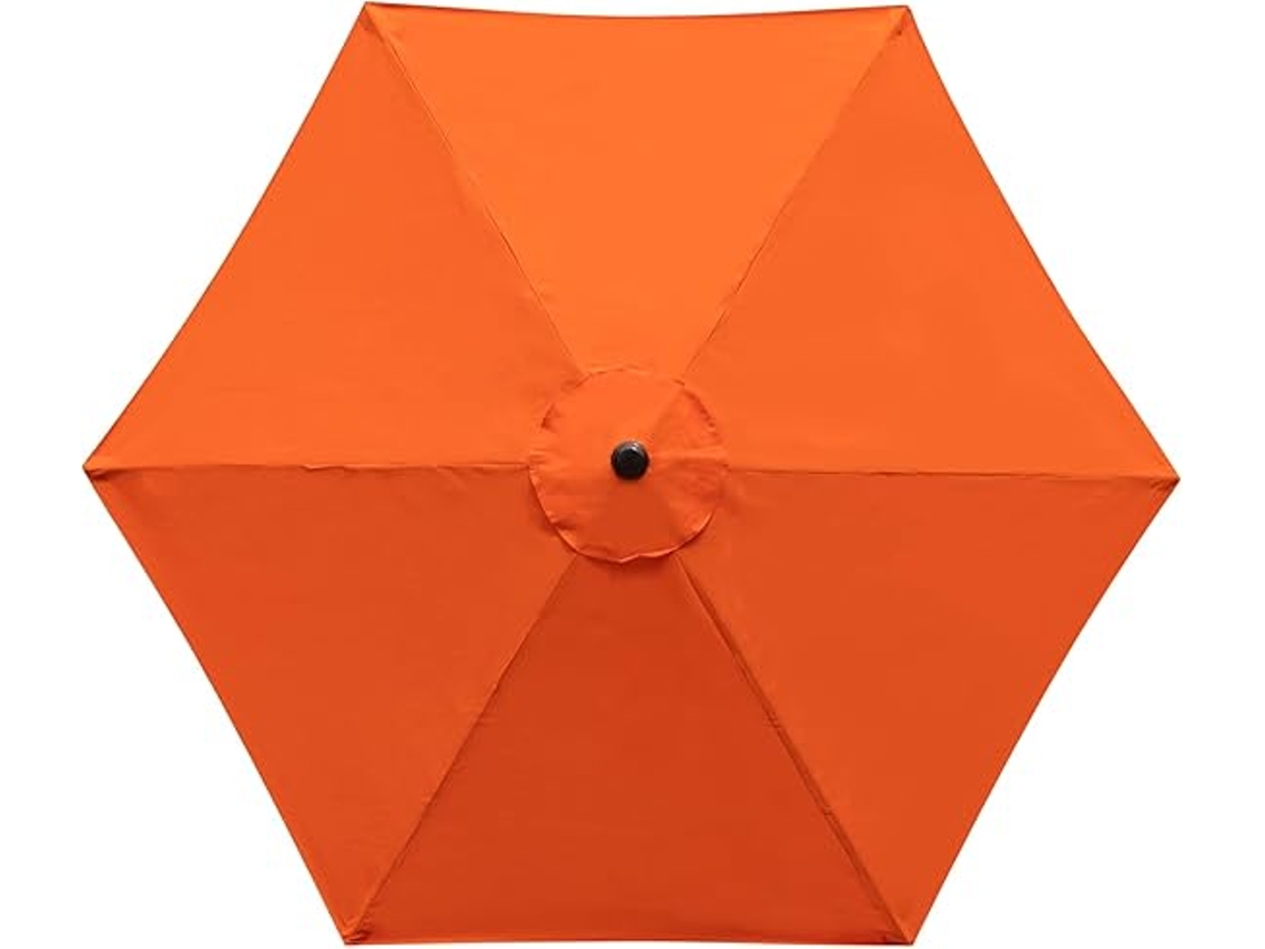 Funda de repuesto para sombrilla de patio de 2 m de diámetro y 6 varillas, color naranja y dorado