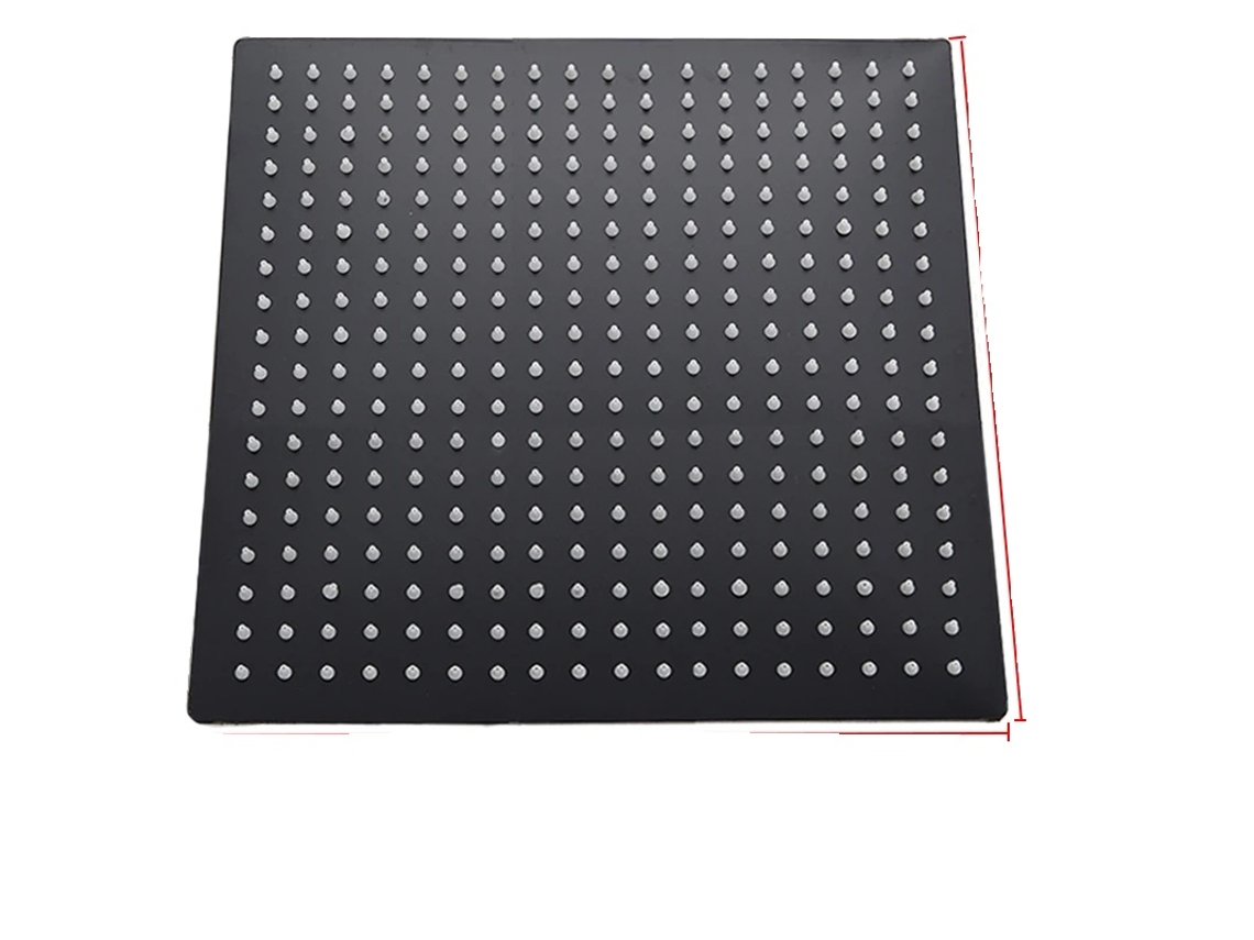 Cabezal de ducha de lluvia, tamaño 40 cm, montaje en techo, negro mate OEM