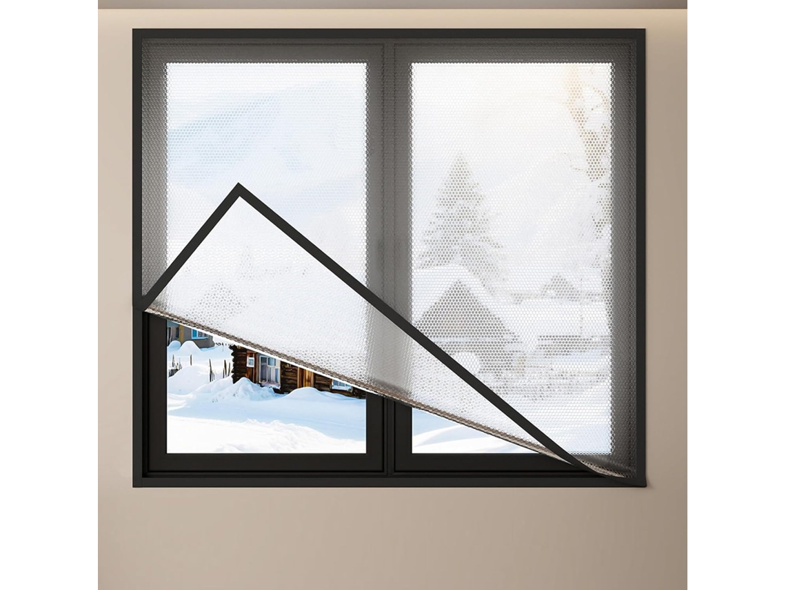 Kits De Aislamiento Reutilizables Para Ventanas, Lámina Aislante Ventanas Contra El Frío Y Calor, Térmica F...