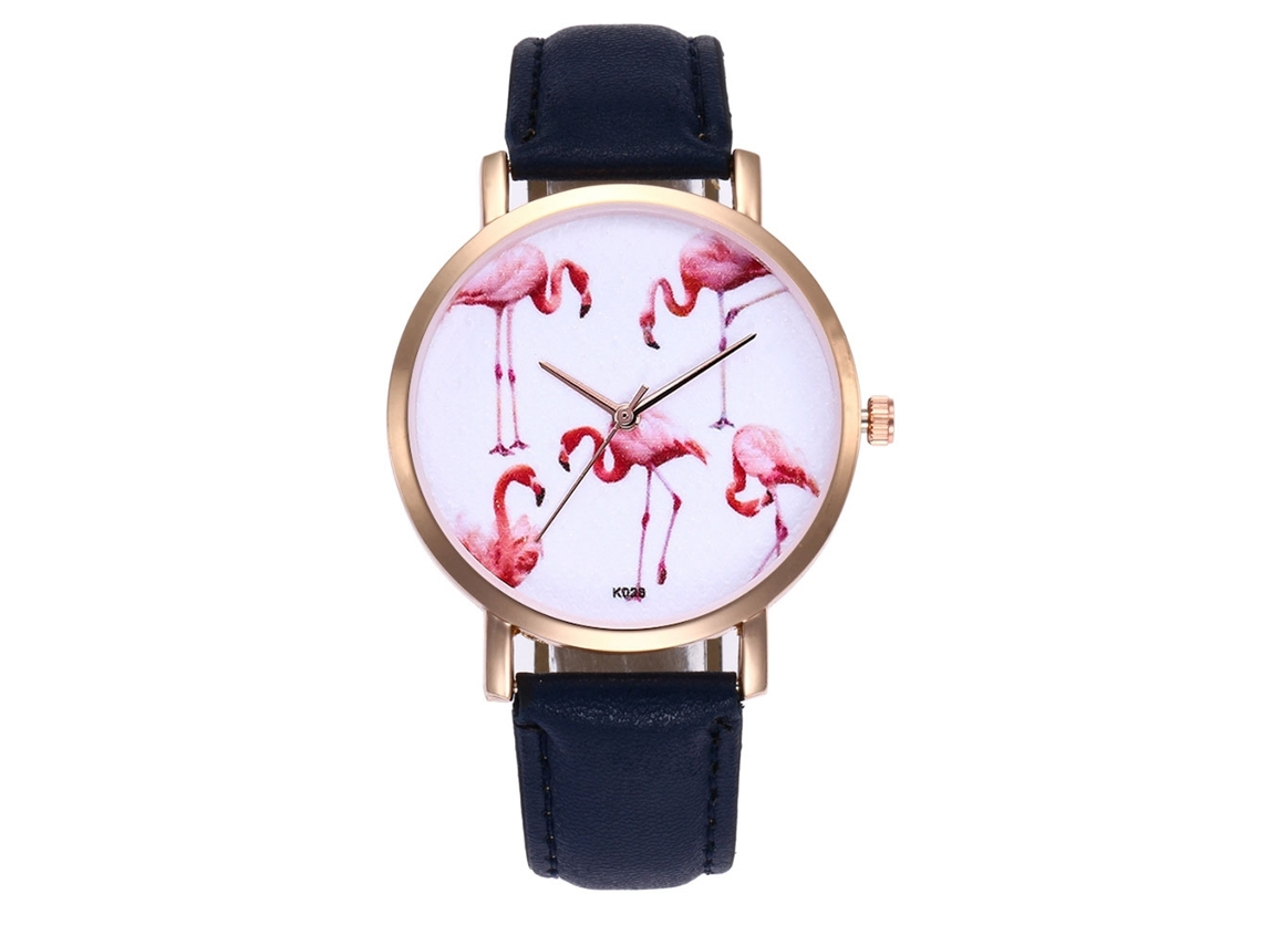 Reloj De Pulsera Sencillo De Cuarzo Para Mujer Con Correa De Piel Sintética Azul, Estilo Casual Y A La Moda.