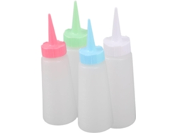Frascos Applicateurs Recargables En Plástico 120 Ml Lot De 4 Bec Biseauté Pour Application