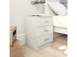 Mesa de Cabeceira LOVELY HOME Mesinha 38X35X56 Cm Contraplacado Cinzento Cimento