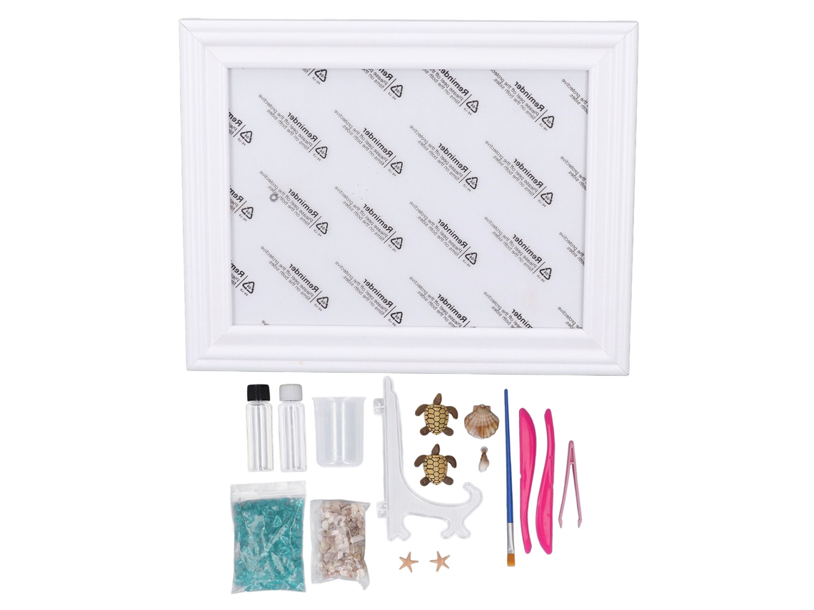 Kit De Arte Con Marco De Fotos De Resina Y Cristal Marino Para Decoración Del Hogar Diy.