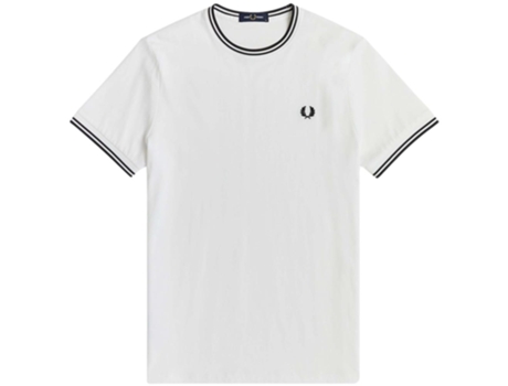Camiseta de Hombre FRED PERRY Corta Twin Tipped Blanco (xxL)