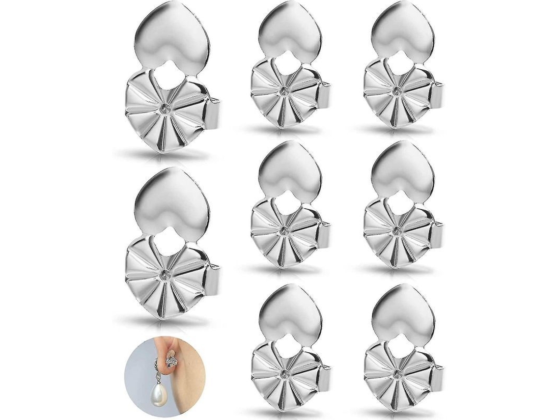 4 Pares De Almohadillas Para Pendientes Colgantes, Seguras, Hipoalergénicas Y Ajustables Para Pendientes Pesados.
