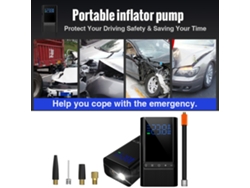 Bomba De Ar Portátil Sem Fio Para Pneus De Carro 4000mah Compressor Digital Com Luz Led Recarregável