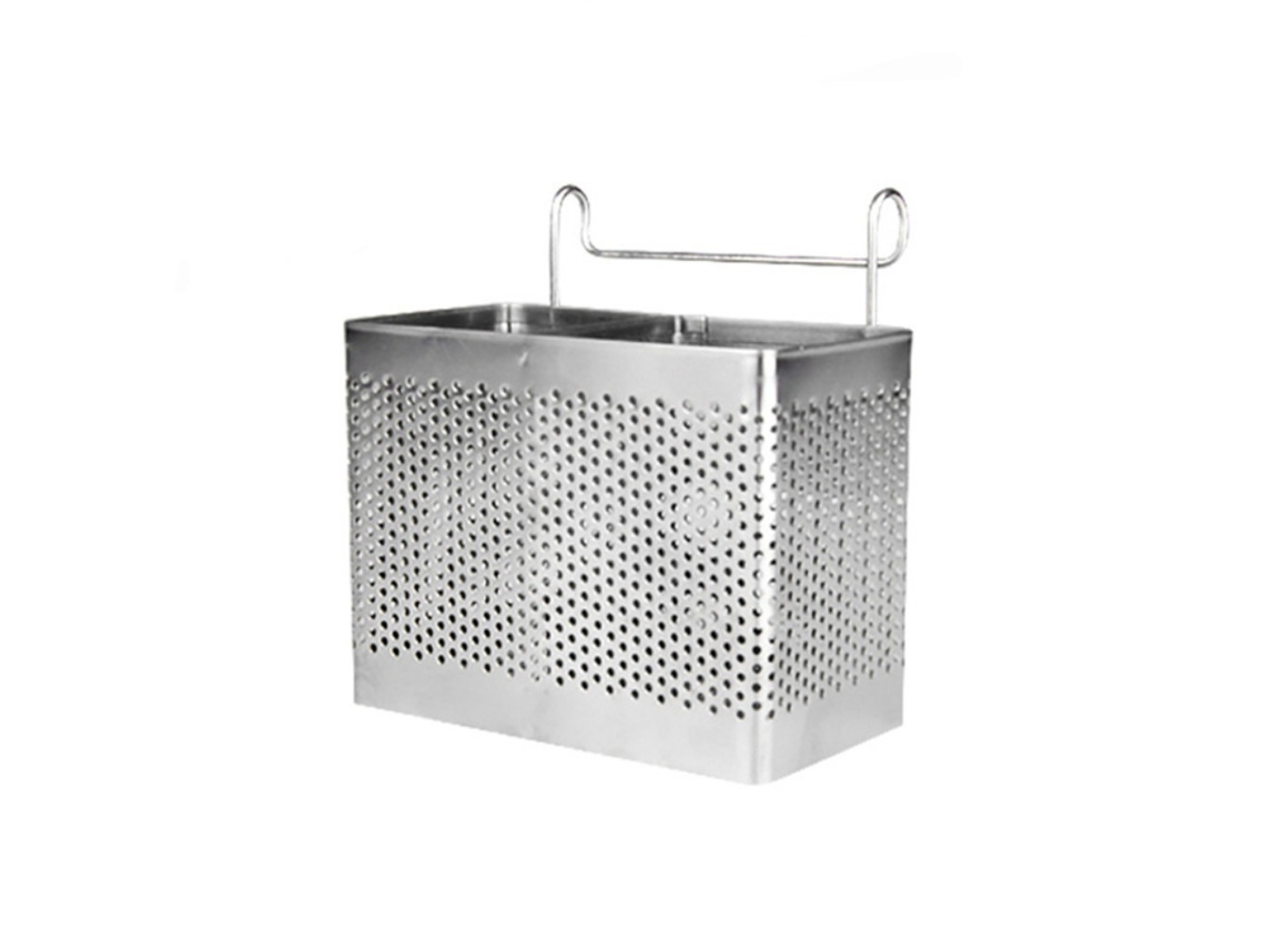 Soporte para cuchillos y tenedores de cocina de acero inoxidable MDUG con escurridor y ganchos