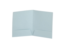 Carpeta De Bolsillo En Forma De L Con Diseño Biselado Y Bolsillo Integrado, Azul Cielo, Para Papeles, Suministros De Oficina