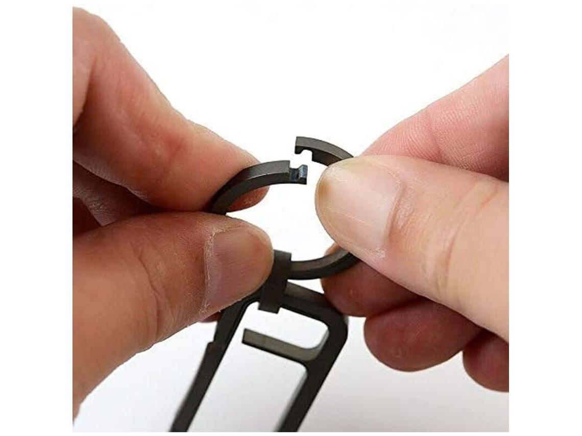 Llavero Multifuncional De Aleación De Titanio De 28 Mm Con Mosquetón Para Llaves Y Uso En Exteriores.