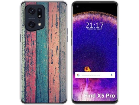 Carcasa para Oppo Find X5 Pro 5G TUMUNDOSMARTPHONE Dibujos Madera 10 Multicolor