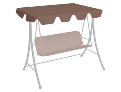 MAISON EXCLUSIVE Dosel de repuesto columpio de jardín marrón 150/130x70/105 cm