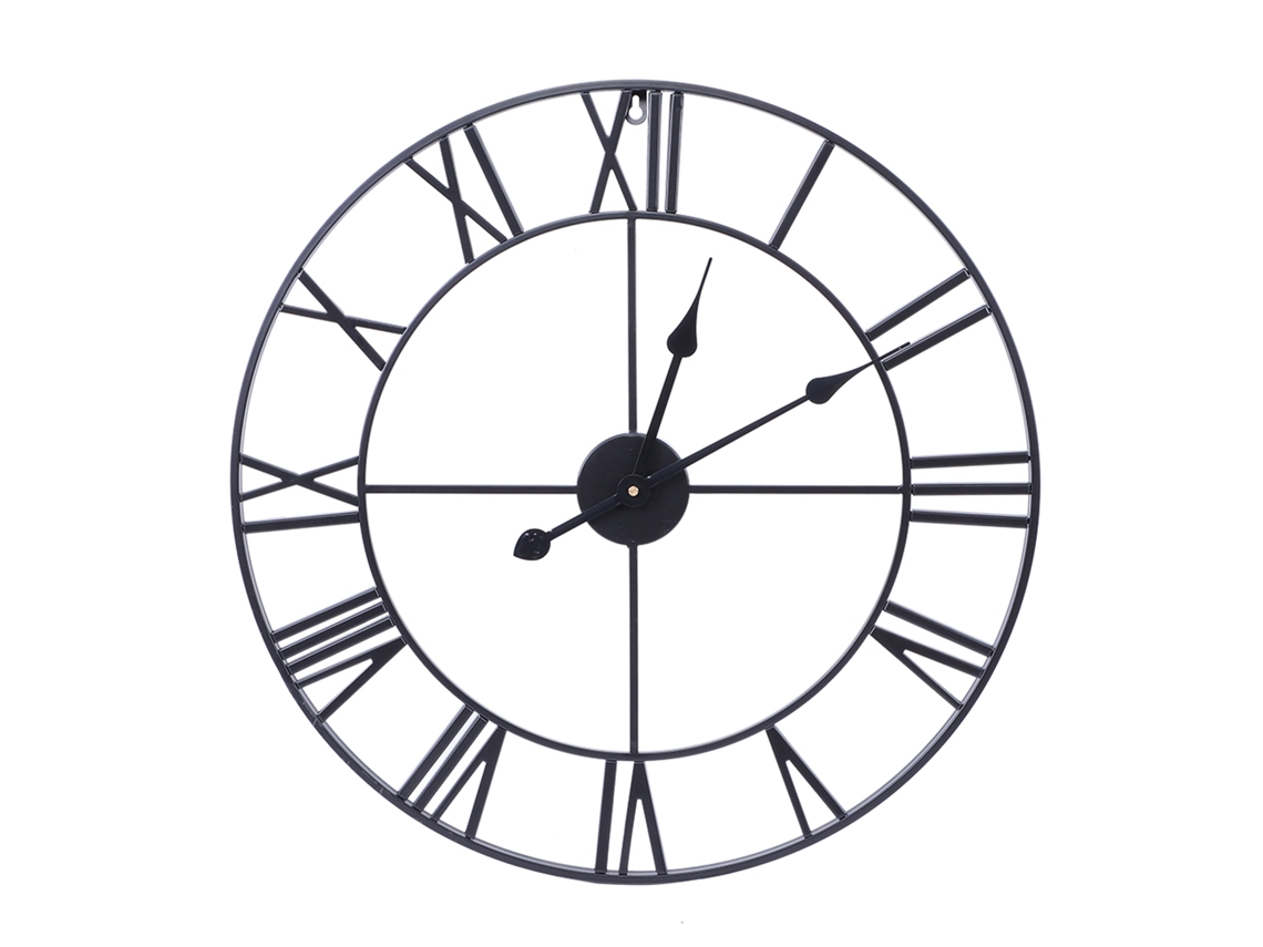 2026 Store-reloj De Pared De Metal Antiguo Industrial Clásico Con Números Romanos Decoración Hogar Café 40cm