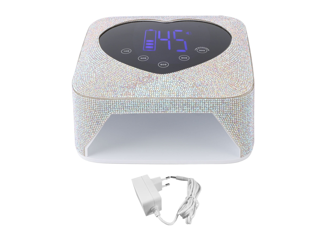 Lámpara de uñas Rebe 72w 30 chips Secado rápido en 10s 5 programas de temporizador para uñas de gel Enchufe europeo 100-240v