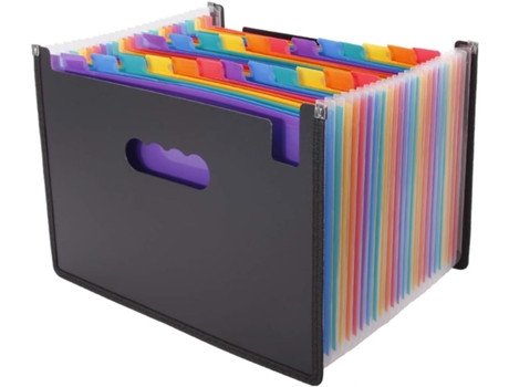 Carpeta de documentos 24 bolsillos Carpeta de archivos expandida Carpeta de compartimento de espacio grande Organizador de archivos Caja de carpeta...