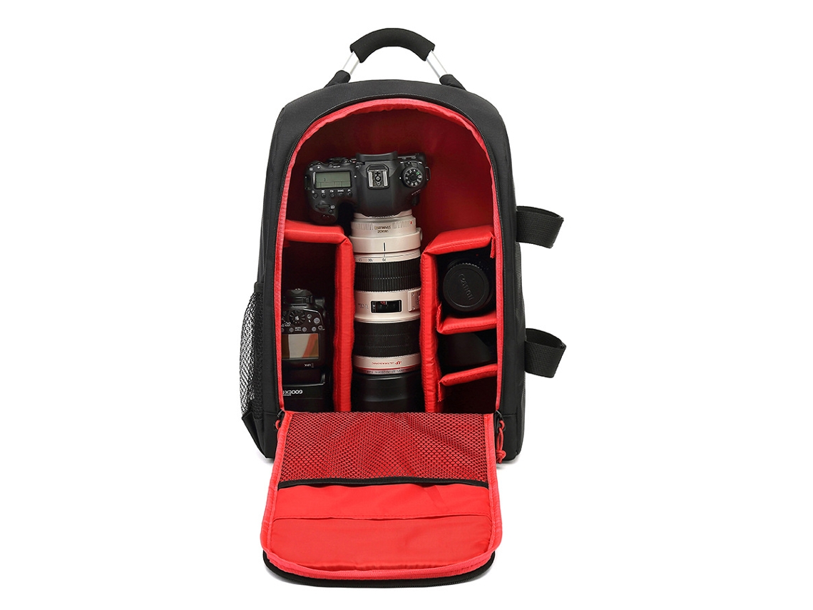 Mochila impermeable para cámara fotográfica de gran capacidad Cuich (roja)