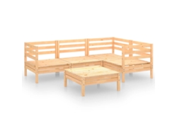 Maison Exclusive - Juego De Muebles De Jardín 5 Piezas Madera Maciza Pino