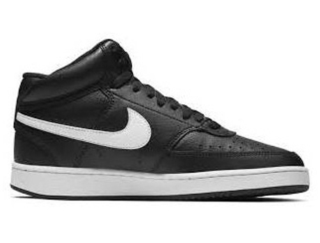 Zapatillas Deportivas NIKE Wmns Court Vision Mid Mujer (Negro - Cuero Natural -38,5)