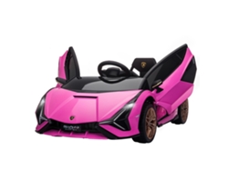 Coche Deportivo Eléctrico Rosa De 12 V Para Niños Con Control Remoto, Mp3 Y Puertos Usb.