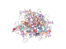 Colgante de llave con forma de ala de ángel, metal, 30 piezas con perlas, decorativo