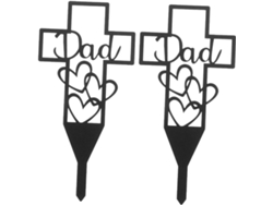 Cruz Conmemorativa De 2 Piezas Para Jardín Y Cementerio: Decoración Duradera Y Elegante.
