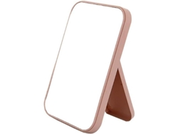 Espejo De Maquillaje Plegable Para Mesa Con Soporte Ajustable Y Material Duradero.