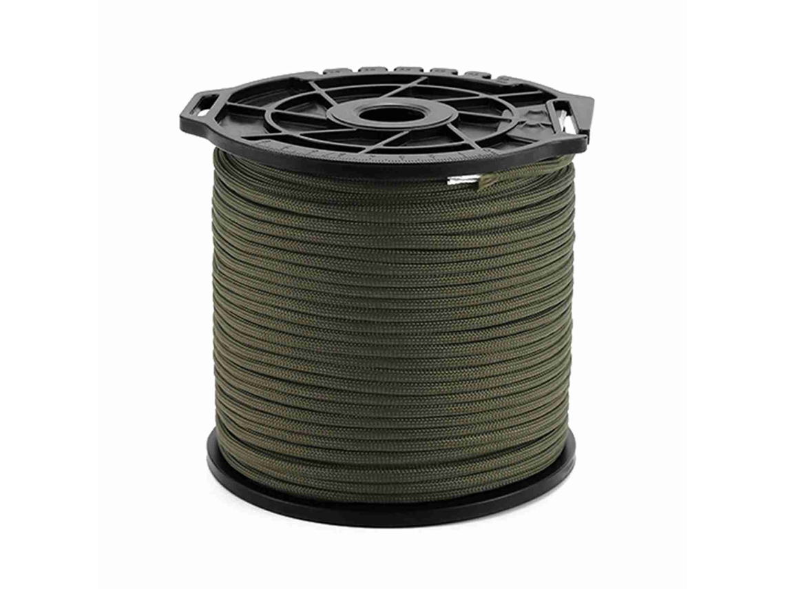 Cuerda De Paracord De 9 Hebras Y 4 Mm, Multifuncional, Para Camping, Tendedero, Tienda De Campaña Y Escalada (100 M).