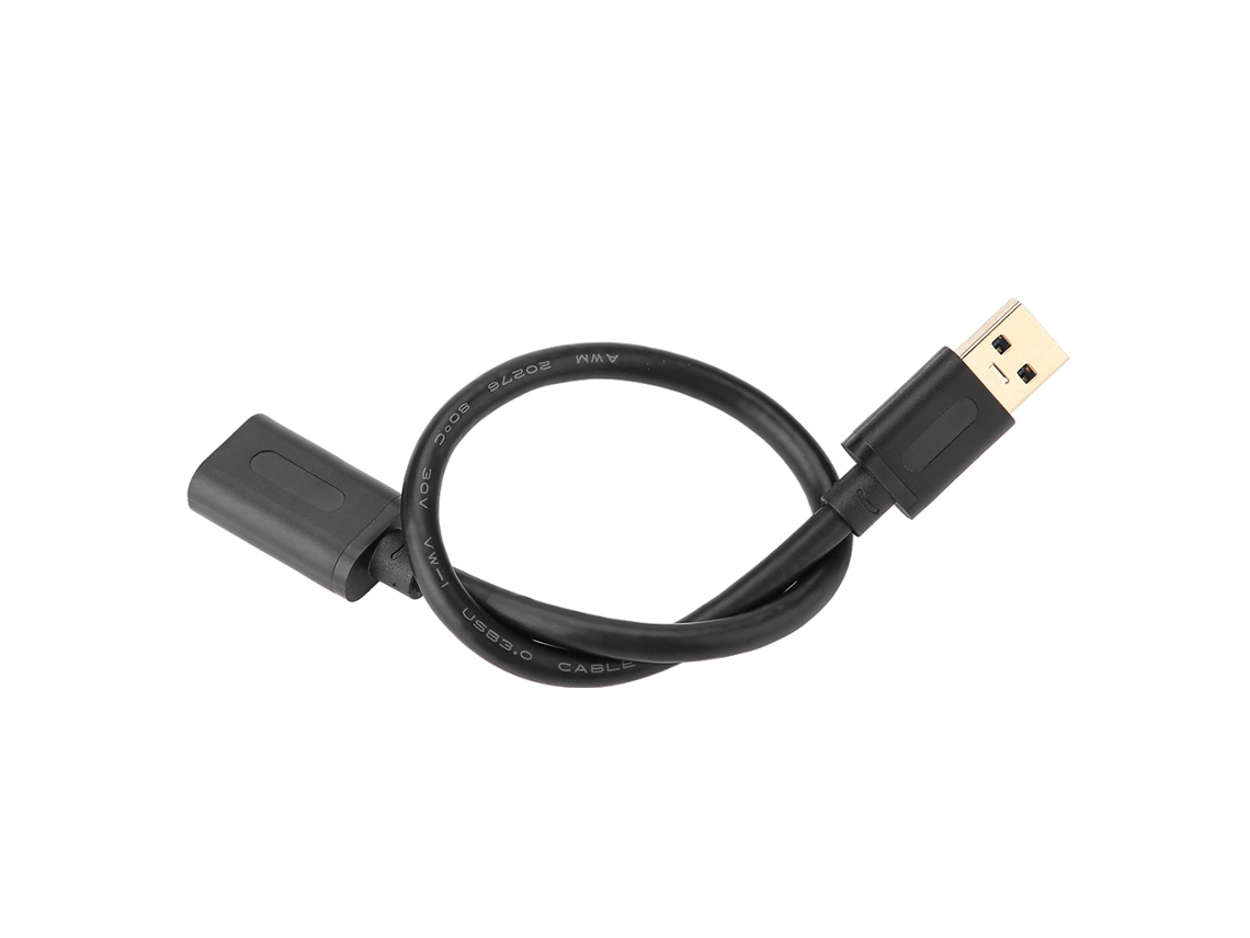 Cable De Extensión Usb3.0 Macho A Hembra 5gbps Alta Velocidad Conectores Chapados En Oro 0.3m