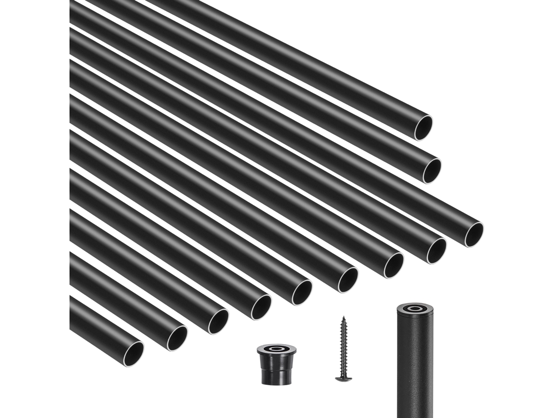 Balaustres de aluminio Succebuy de 32 pulgadas con tornillos y tapas para pasamanos, juego de 51
