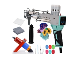 Pistola de tufting, máquina eléctrica de tejer alfombras, juego 2 en 1, kits con pantalla digital