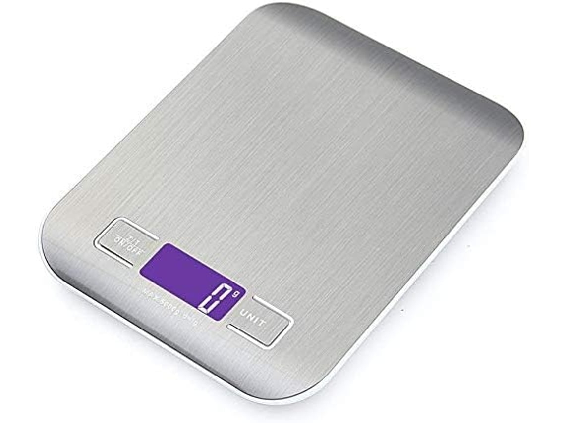 Báscula Electrónica Uso Multifuncional De Acero Inoxidable Para Cocina Con Pantalla Lcd, 5 Kg/11 Lb, Resistente, Viaje, Casa, Camping