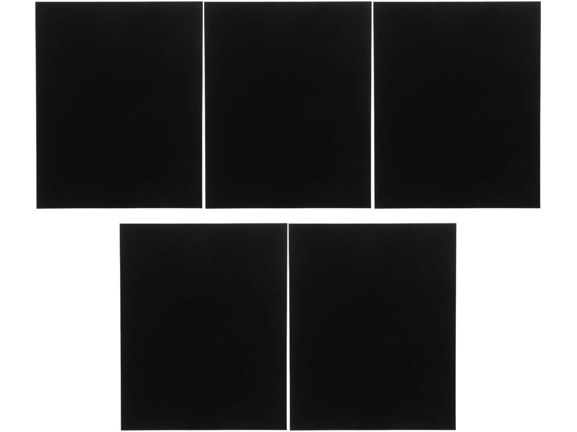 Juego De 5 Placas De Aluminio Anodizado Negro Grabables, Ligeras Y Duraderas.