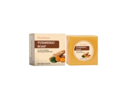 Jabón de baño de cúrcuma, limpiador nutritivo e hidratante para una piel radiante, 100 g