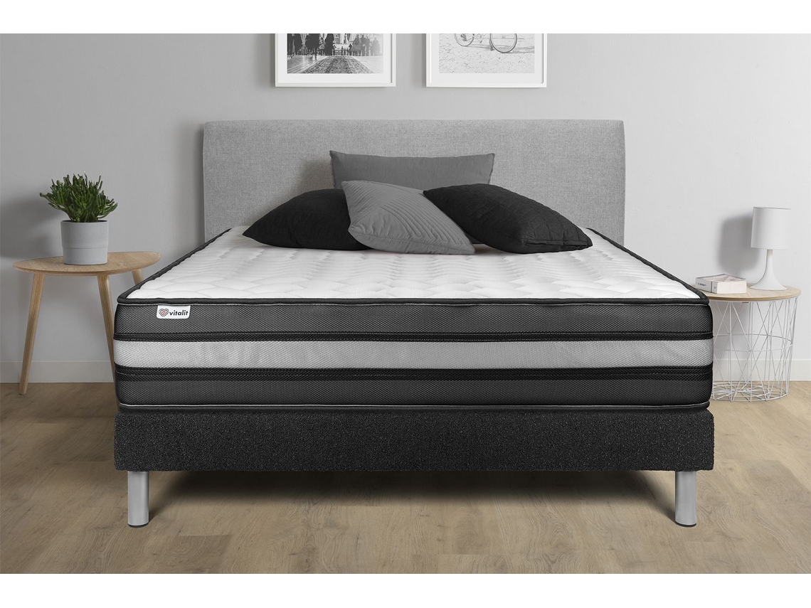 Canapé de Matrimonio Vital Power Zen VITALIT Negro (140x190)