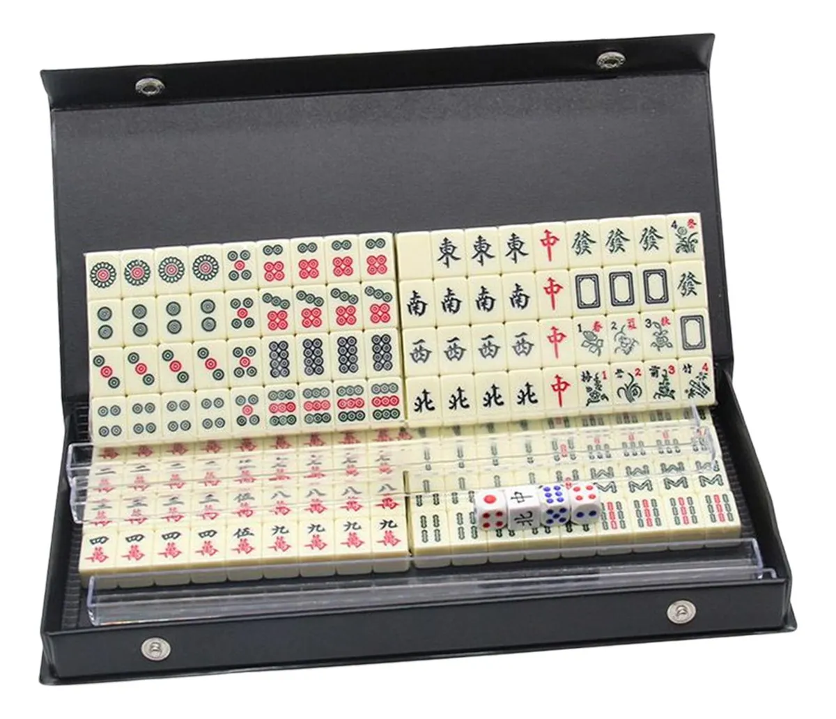 Mini Mahjong de 144 piezas/juego tradicional chino con regla Vayotoy