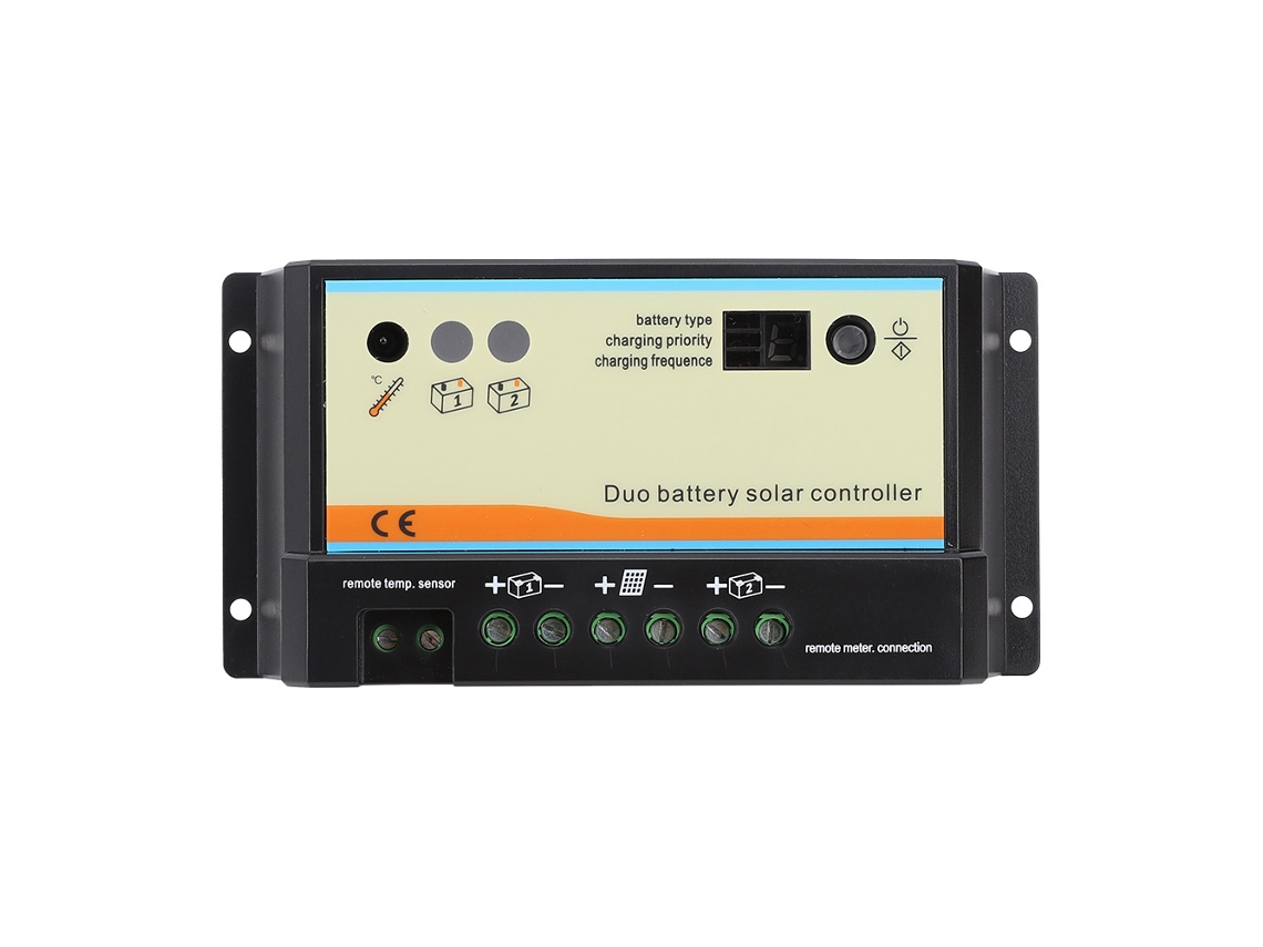 Controlador De Energía Solar Pwm 20a 12/24v Carga Dual Baterías Indicador Led Suministros Eléctricos
