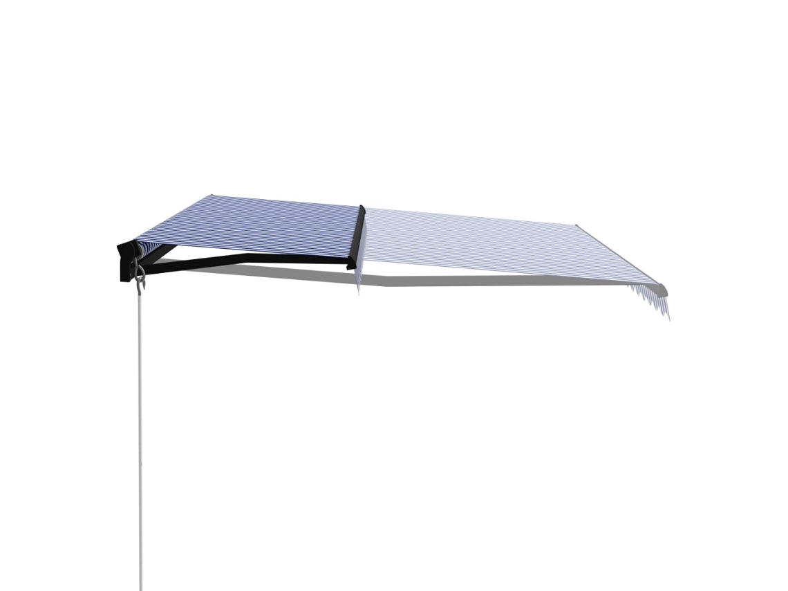Maison Exclusive - Toldo Manual Retráctil Azul Y Blanco 450x300 Cm