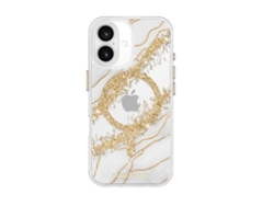 Funda Magsafe Antimicrobial Pattern Granite para iPhone 16 CASE MATE Plástico Dorado