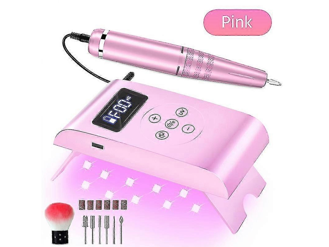 Taladro y secador de uñas profesional 3 en 1 de 35.000 RPM para manicura y pedicura con 6 limas y lámpara UV LED multifunción. Ly Ebike