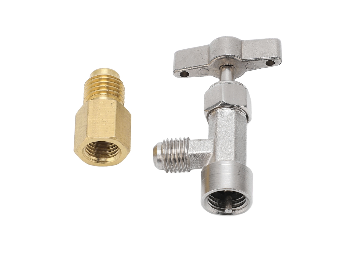 Abrelatas de refresco con cierre automático y adaptador de manguera de acero inoxidable de 1/4 y 1/2 pulgada para coche.