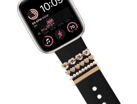 Correa Apple Watch Series 6 40Mm Pulsera con Adorno Corazones Negro