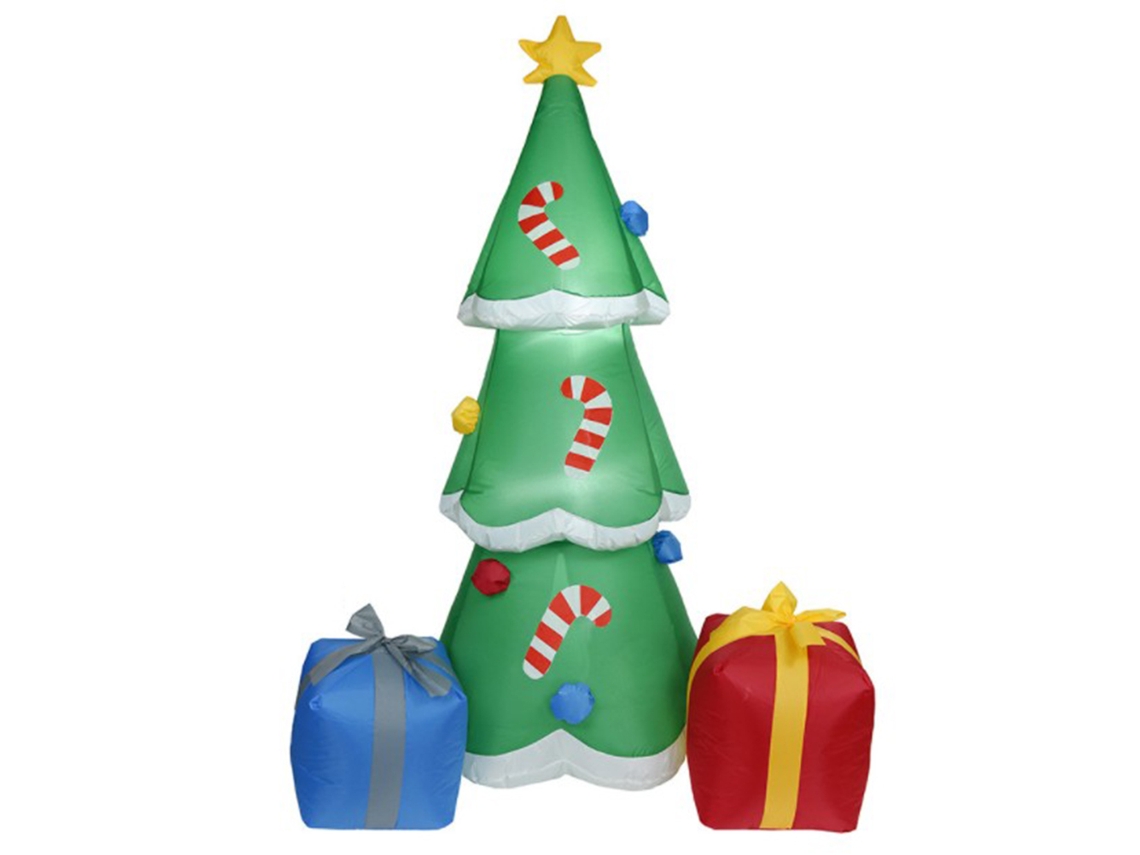 Árbol de Navidad inflable de 1,8 m con luces LED para jardín