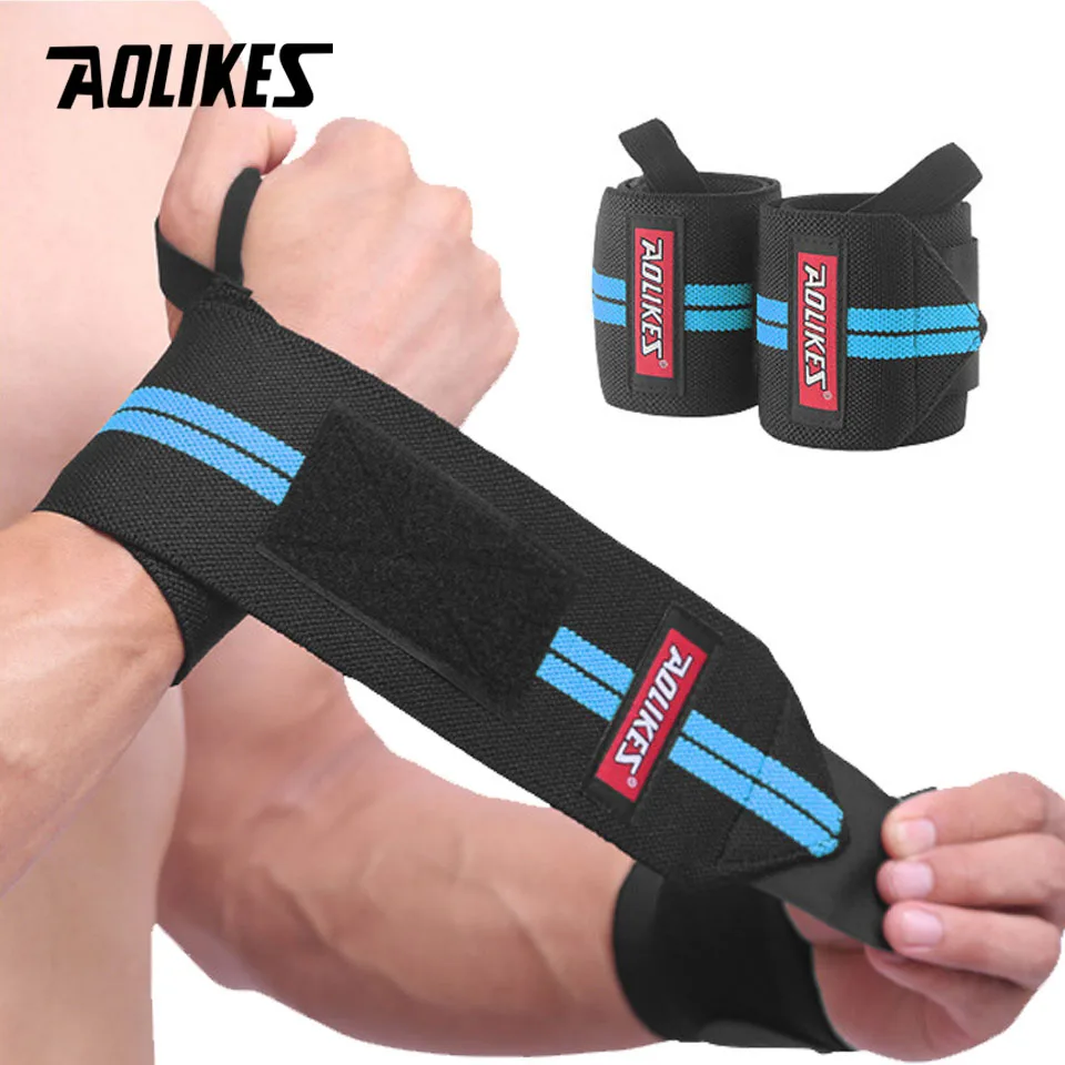 (b, Azul) Muñequera, Para Levantamiento De Pesas Y Entrenamiento Físico, Equipo De Protección Deportiva