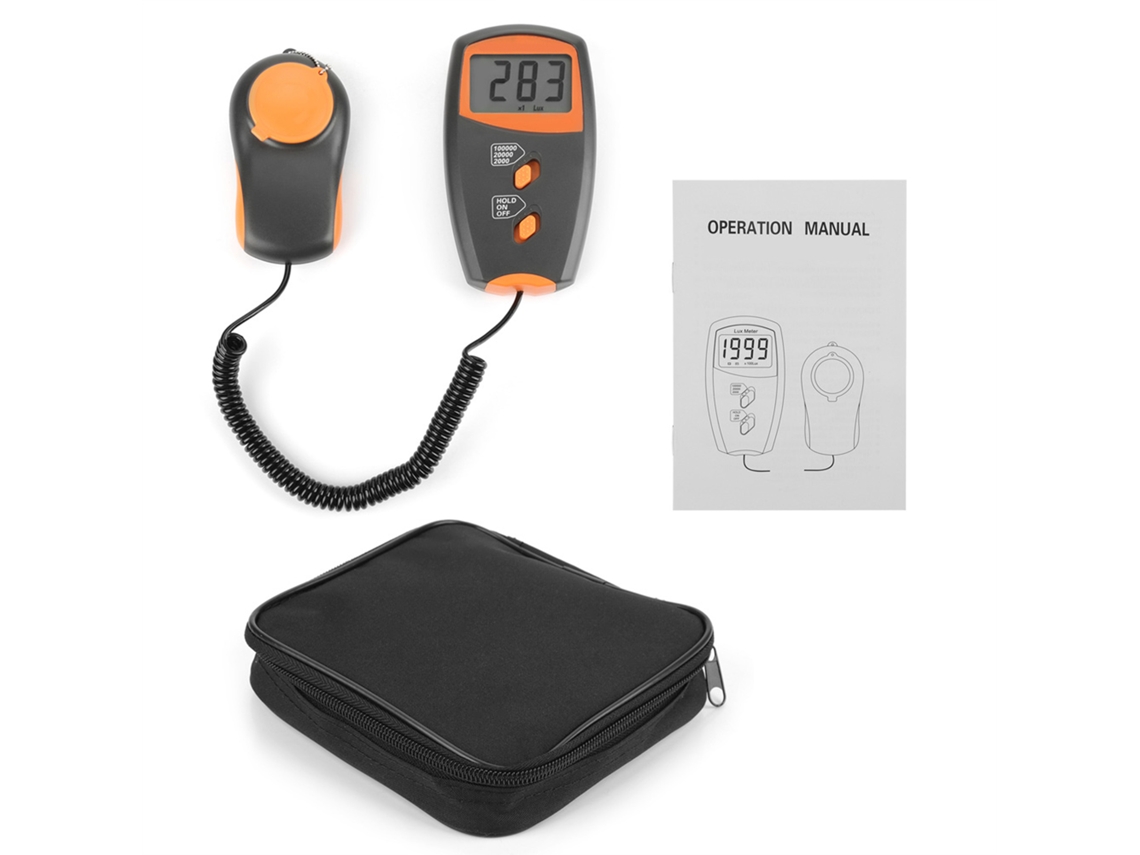 Luxómetro Lx1010bs, Medidor De Luz Digital Con Pantalla Lcd, Probador De Iluminación, Rango De Medición Ambiental De 1 A 100 000 Lux.