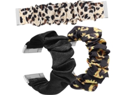 Conjunto De 3 Pulseiras De Tecido Estampado Para Relógio, Ajustáveis, Para Mulheres E Meninas.