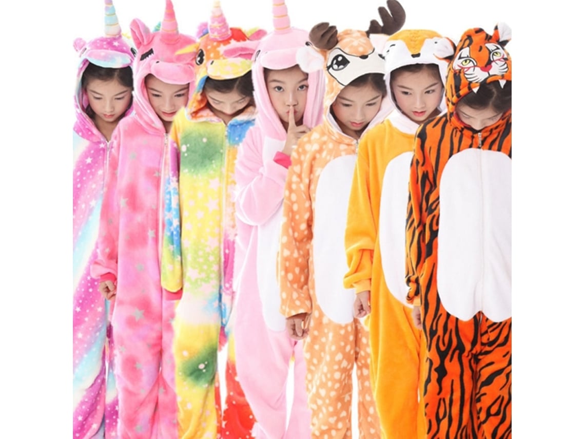 Pijamas SLOWMOOSE de Invierno Niños Costura Niños Cosplay Costura Onesie  Unicornio Pijama Pijamas para Niñas 4-12 Años L03 - 4T (La32 - 12)